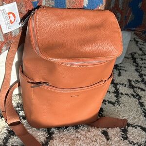 Matt & Nat vegan leather brown backpack
